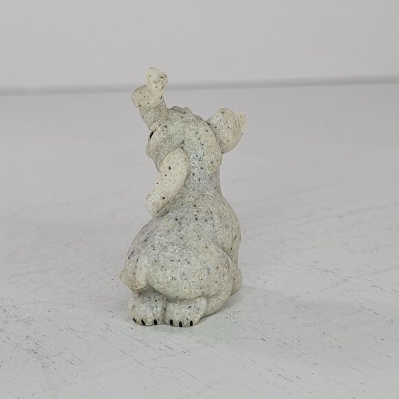 Quarry Critters Elephant Sitting Miniature Figurine Lucky Trunk Up - Picture 4 of 8